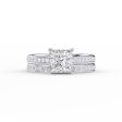 The Cameron Set With A 1.5 Carat Princess Moissanite Online Sale