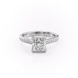 The Cameron Set With A 3.5 Carat Princess Moissanite on Sale