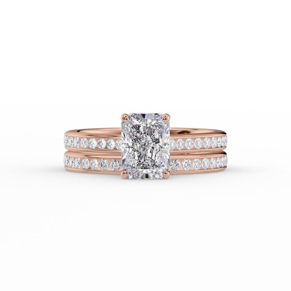 The Cameron Set With A 1 Carat Radiant Moissanite For Cheap