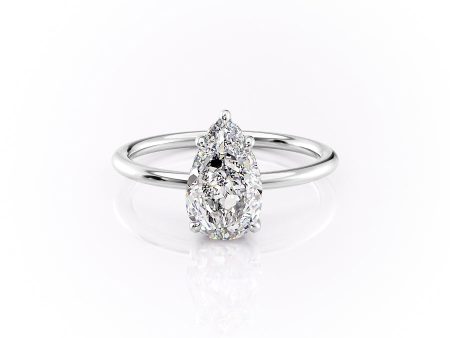 The Sandra Set With A 4.5 Carat Pear Moissanite Hot on Sale