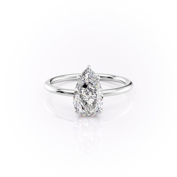 The Sandra Set With A 4.5 Carat Pear Moissanite Hot on Sale