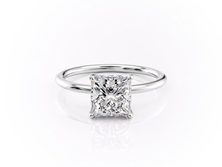 The Sandra Set With A 2.5 Carat Princess Moissanite For Cheap