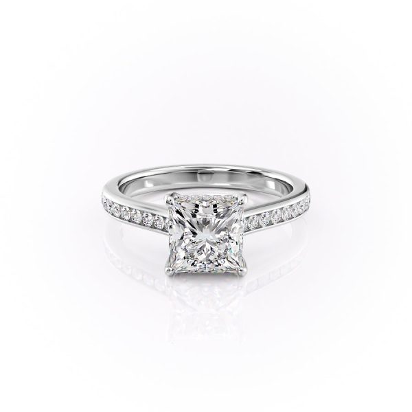 The Cameron Set With A 4 Carat Princess Moissanite Fashion