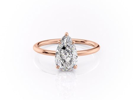 The Sandra Set With A 5 Carat Pear Moissanite For Cheap