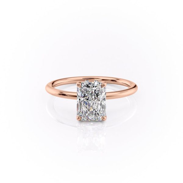 The Sandra Set With A 4 Carat Radiant Moissanite Online Sale