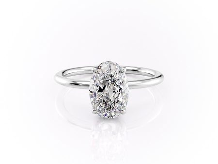 The Sandra Set With A 3.5 Carat Oval Moissanite Hot on Sale