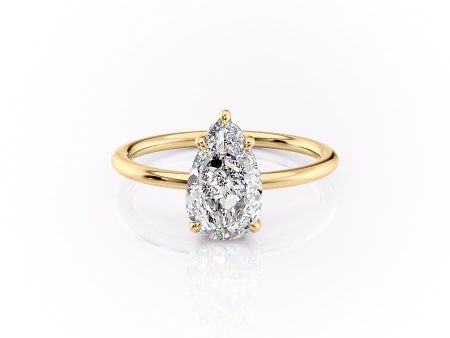 The Sandra Set With A 3 Carat Pear Moissanite Sale