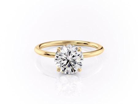 The Sandra Set With A 2.5 Carat Round Moissanite Hot on Sale