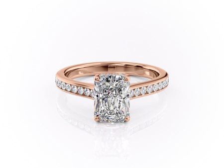 The Cameron Set With A 3.5 Carat Radiant Moissanite Hot on Sale