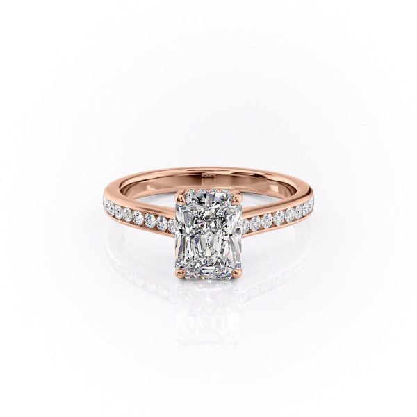 The Cameron Set With A 3.5 Carat Radiant Moissanite Hot on Sale