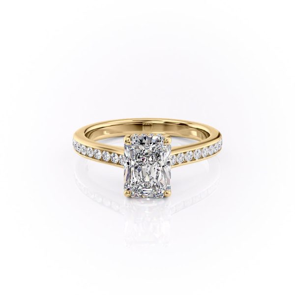 The Cameron Set With A 2 Carat Radiant Moissanite Cheap