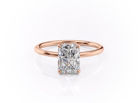 The Sandra Set With A 3.5 Carat Radiant Moissanite on Sale