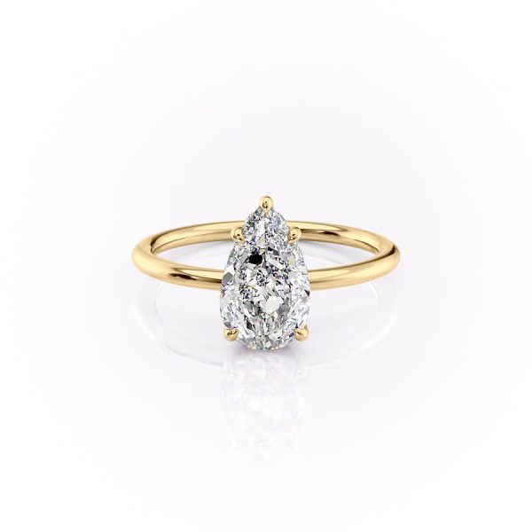 The Sandra Set With A 3.5 Carat Pear Moissanite Cheap