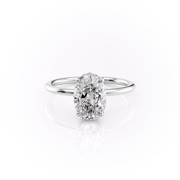 The Sandra Set With A 1 Carat Oval Moissanite Hot on Sale