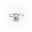 The Sandra Set With A 1 Carat Round Moissanite For Sale